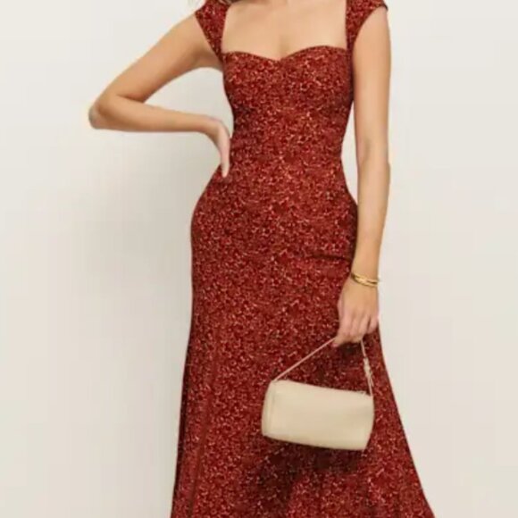 Reformation Bryson Dress Red NWT - Size 6 - Picture 1 of 4